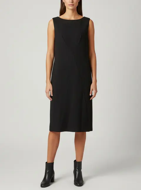 Escada Black Wool Blend Sleeveless Midi Dress XL