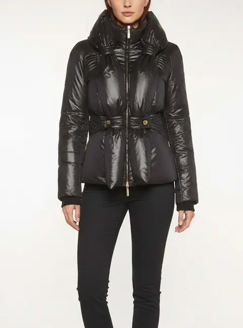 Roberto Cavalli Black Quilted Nylon Puffer Zip Up Jacket M