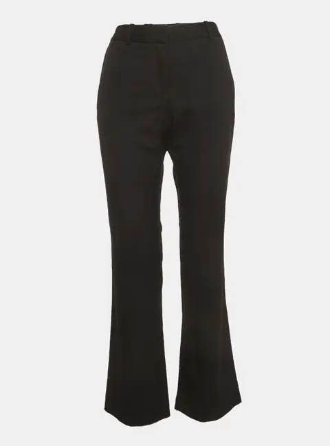 Roberto Cavalli Black Wool Blend Straight Fit Trousers M