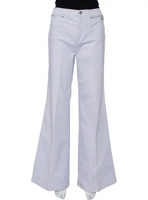 Roberto Cavalli Lavender Cotton Bootcut Trousers L