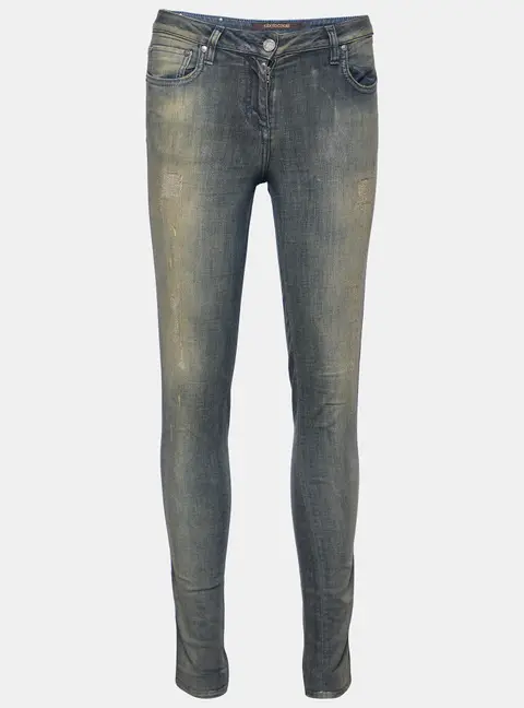 Roberto Cavalli Light Blue Faded Denim Skinny Jeans M