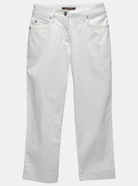 Roberto Cavalli White Cotton Capri Pants S