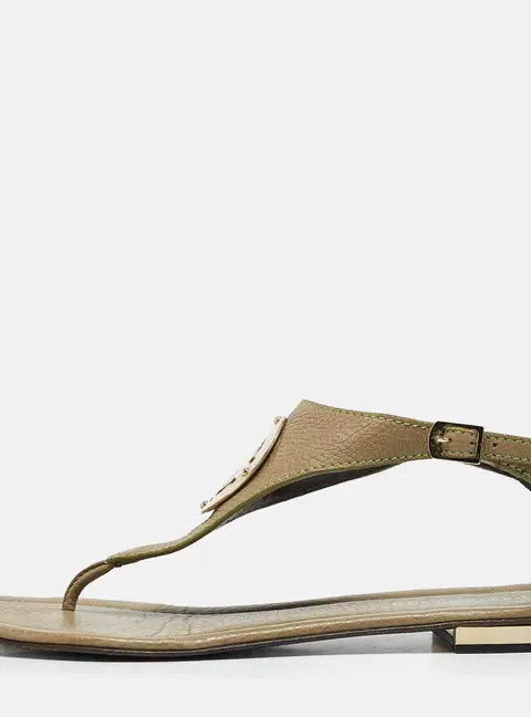 Roberto Cavalli Green Leather Slingback Sandals Size 38