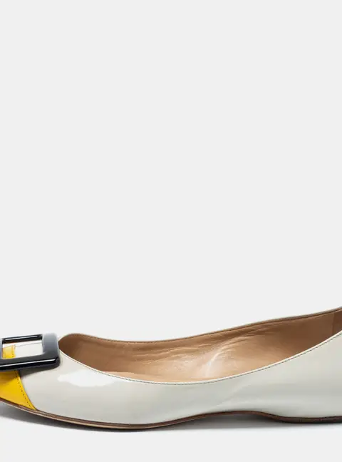 Roger Vivier Tri-Color Patent Leather Trompette Ballet Flats Size 36