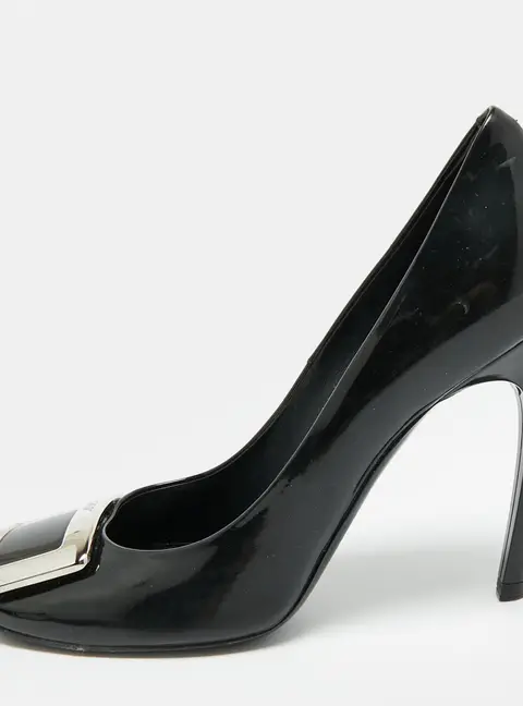 Roger Vivier Trompette Size 37 Black Patent Leather Pumps