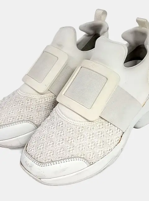 Roger Vivier White Fabric Sneakers EU 36