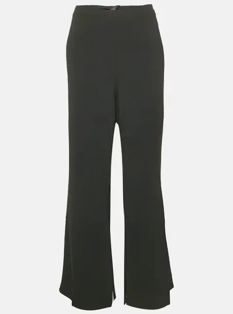 Roland Mouret Black Crepe Slit Detail Trousers XXL