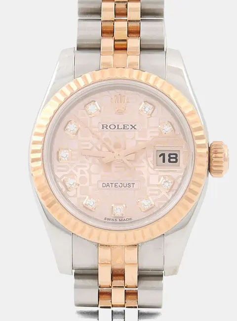 Rolex Datejust 179171 Pink 18K Rose Gold, Stainless Steel Automatic Women's Wristwatch 26mm