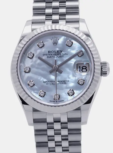 Rolex Datejust 278274 White 18K White Gold Stainless Steel, Diamond, Mother Of Pearl Automatic Women's Wristwatch 31mm