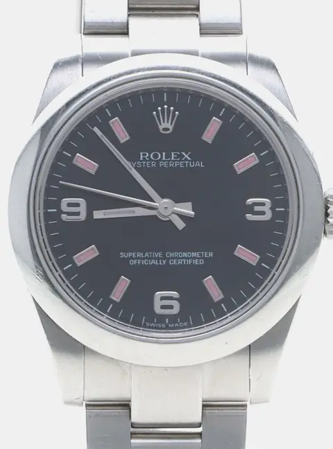 Rolex Oyster Perpetual 177200 Automatic Black Stainless Steel Women's Wristwatch 31 mm