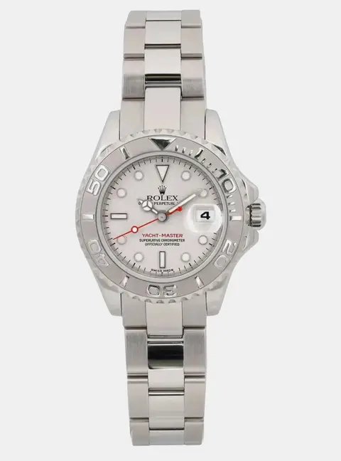 Rolex Yacht-Master 169622 Silver Platinum Automatic Women's Wristwatch 29mm