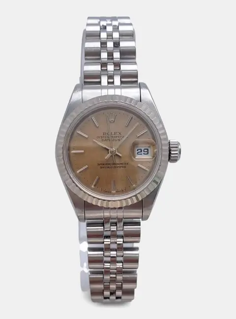 Rolex Datejust 69174 Brown Stainless Steel Automatic Women Wristwatch 26mm