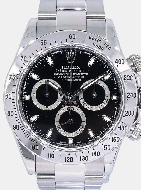 Rolex Cosmograph Daytona 116520 Black Stainless Steel Automatic Women's Watches 39mm