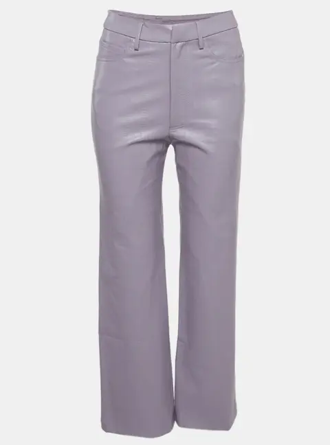 Rotate Birger Christensen Purple Leather High Waist Rotie Pants M