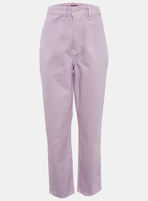 Staud Purple Lilac Denim Straight Leg Jeans L Waist 31"