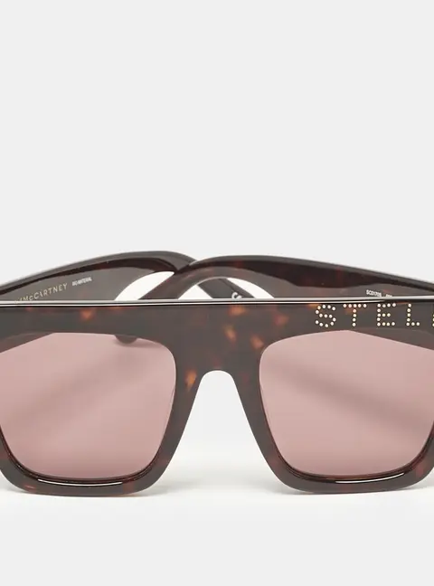 Stella McCartney Havana Brown SC0170S Square Sunglasses