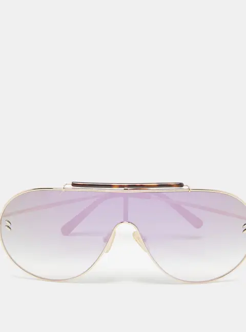 Stella McCartney Tortoise Brown/Iridescent Gradient SC0056S Shield Sunglasses