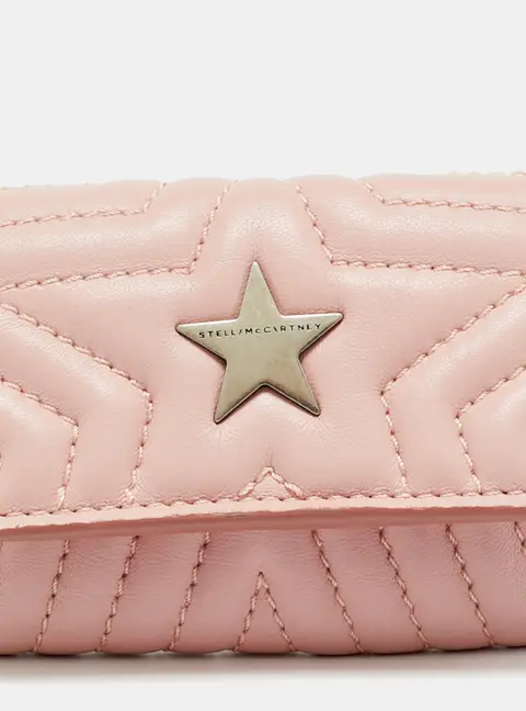 Stella McCartney Stella Star Key Holder Pink Faux Leather