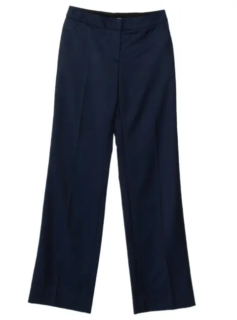 Stella McCartney Navy Blue Wool & Mohair Straight Leg Pants S
