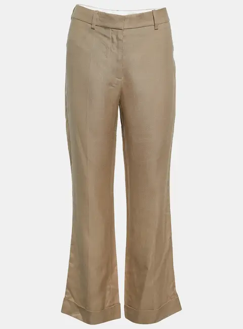 Stella McCartney Beige Cuffed Hem Trousers M