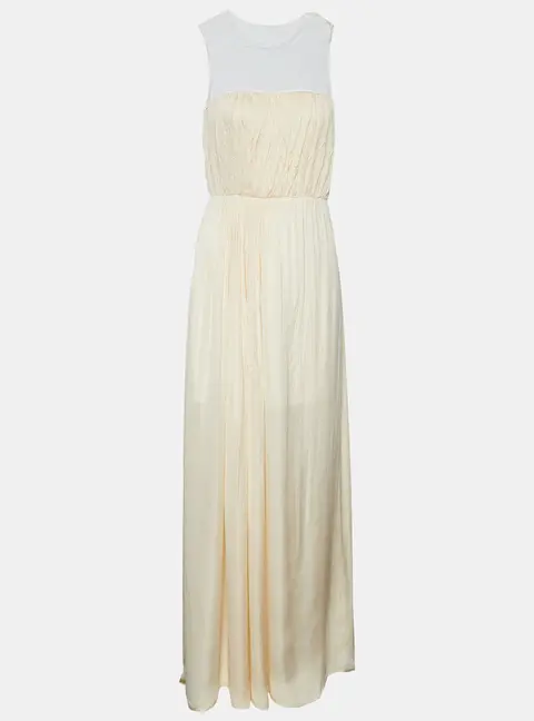 Stella McCartney Cream Silk & Lace Sleeveless Maxi Dress M