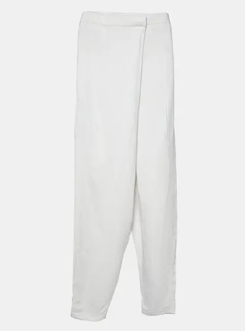Stella McCartney Beige Linen Blend Front Wrap Pants S