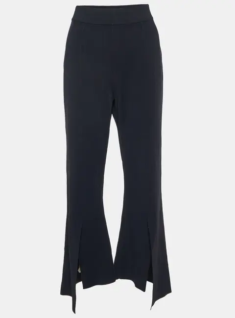 Stella McCartney Black Jersey Wide Leg Trousers L