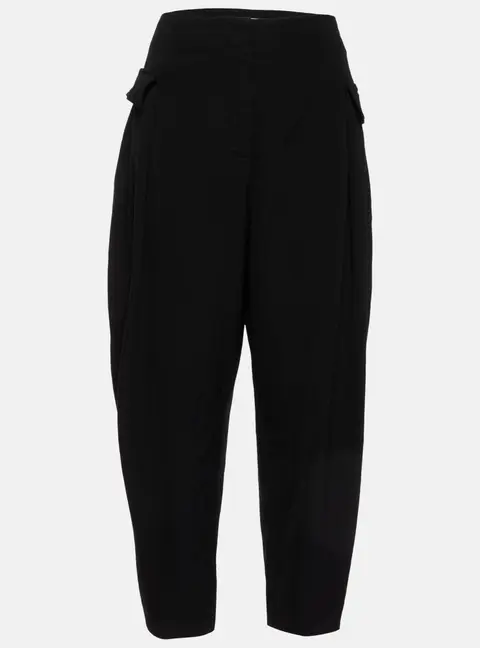 Stella Mccartney Black Wool Loose Fit Trousers M