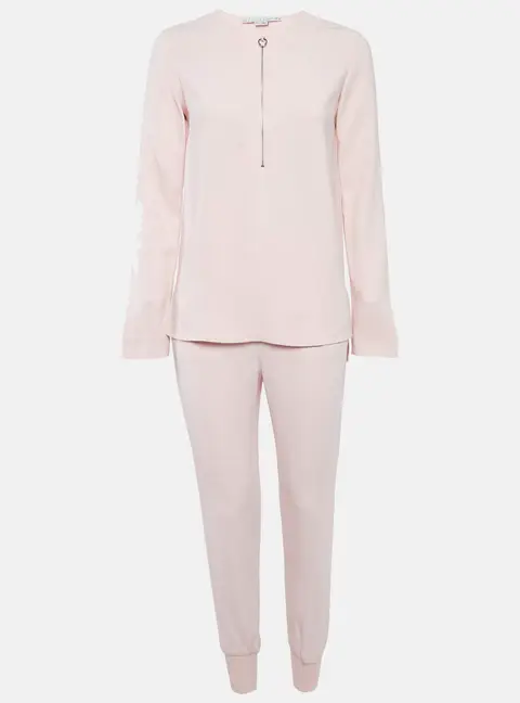 Stella McCartney Light Pink Crepe Top and Pants Set XXS