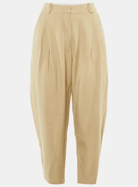 Stella McCartney Beige Crepe Cropped Trousers S