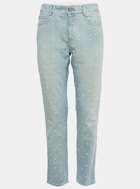 Stella McCartney Blue Star Embroidered Denim Jeans M/Waist 31"