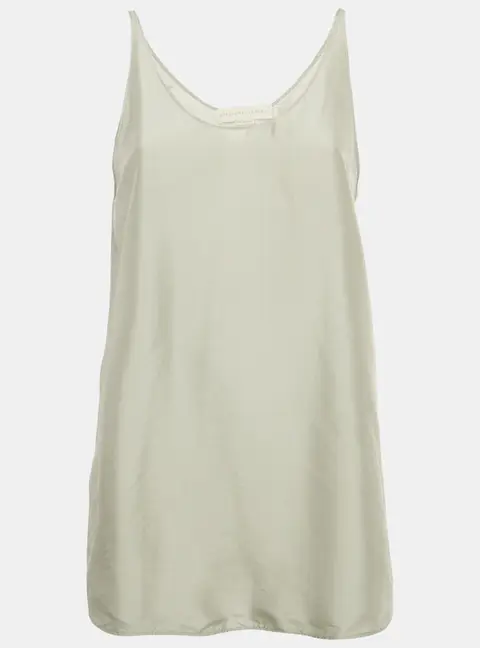 Stella McCartney Grey Silk Sleeveless Top S