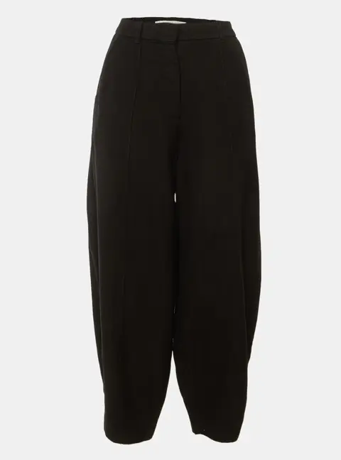 Stella McCartney Black Cady Tapered Trousers S