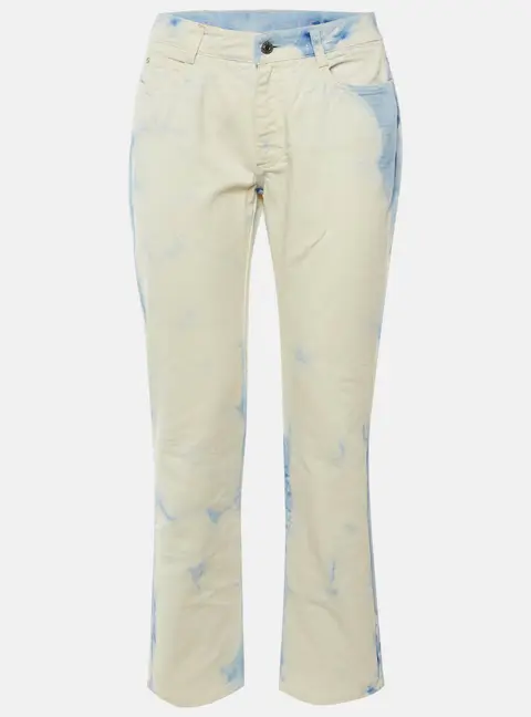 Stella McCartney White /Blue Bleached Denim Skinny Fit Jeans S Waist 28"