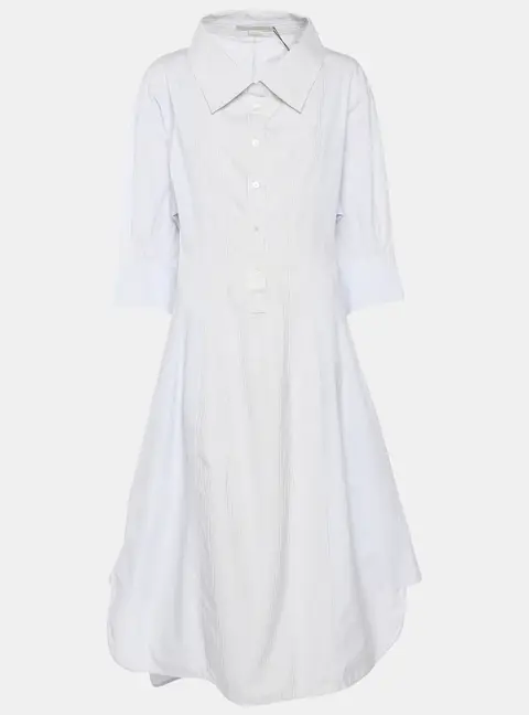 Stella McCartney Light Blue Poplin Midi Dress S