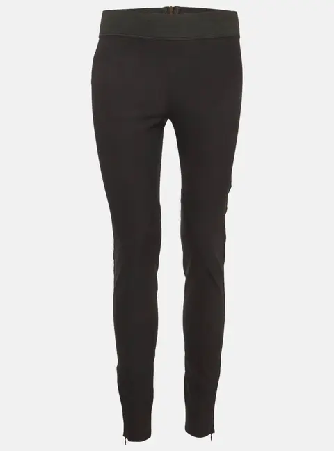 Stella McCartney Black Stretch Knit High Rise Pants S