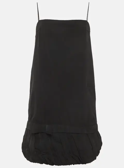 Stella McCartney Black Taffeta Mini Slip Dress S