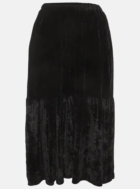 Stella McCartney Black Velvet Midi Dress XS