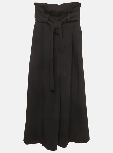 Stella McCartney Black Wool Belted Pants S