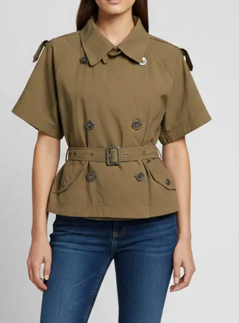 Stella McCartney X Adidas Military Green Double Breasted Top XS