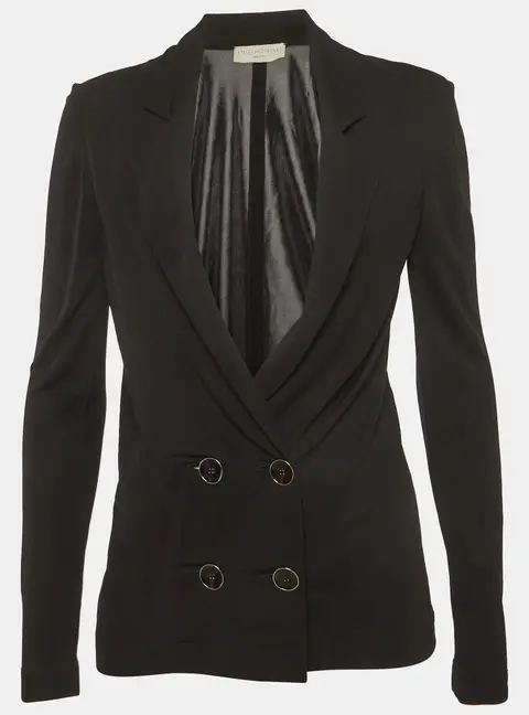 Stella McCartney Black Jersey Double Breasted Jacket S