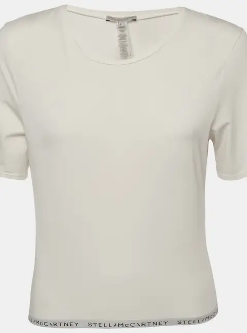 Stella McCartney White Jersey Crew Neck T-Shirt L