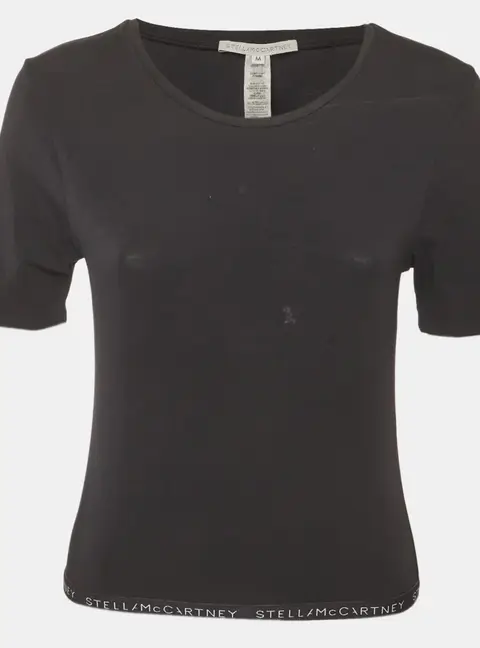 Stella McCartney Black Jersey Crew Neck T-Shirt M