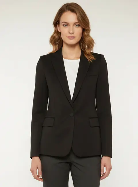 Stella McCartney Black Wool Single Breasted Blazer S