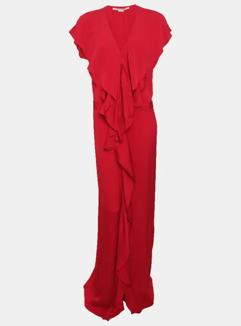 Stella McCartney Hot Pink Crepe Maxi Dress L