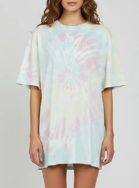 Stella McCartney Multicolor Tie-Dye Print Cotton Crew Neck T-Shirt M