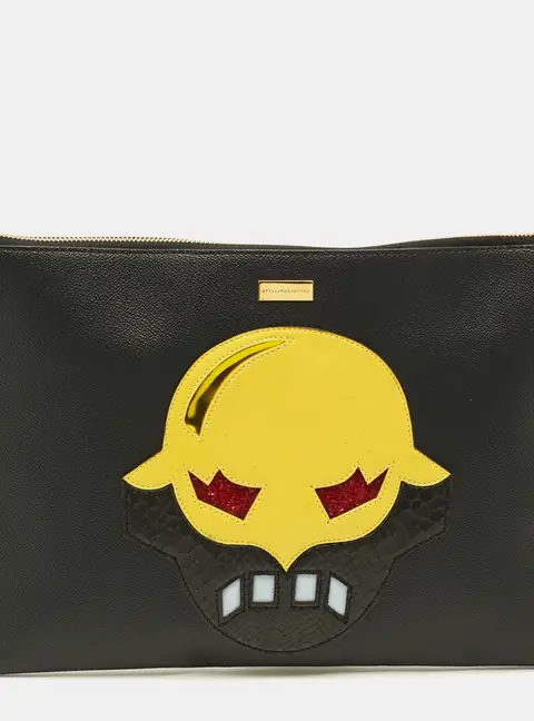 Stella McCartney Super Hero Multicolor Faux Leather Clutch