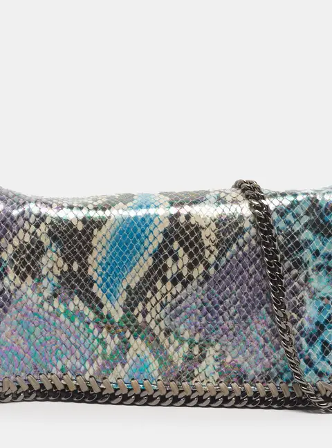 Stella McCartney Falabella Blue/Purple Faux Python Leather Crossbody Bag