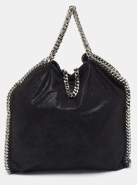 Stella McCartney Falabella Small Black Faux Suede Tote