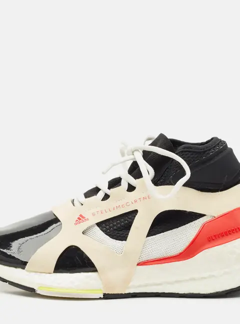 Stella McCartney Multicolor Faux Leather and Faux Suede ultraboost 21 Lace Up Sneakers Size 38